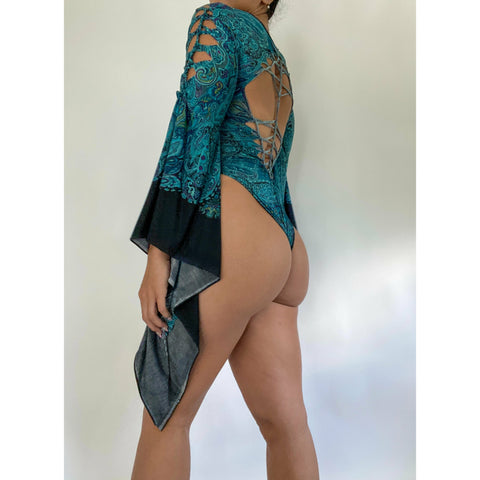 Mystic Bodysuit (Blue Paisley) - MADE TO ORDER